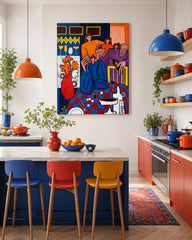 Expressive Figurative Art Canvas For Dining Room And Kitchen Decor