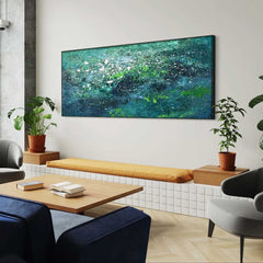 Original Texture Oil Painting On Canvas Large Green Acrylic Painting Modern Abstract Living Room Wall Art