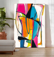 Modern Graffiti Wall Art Colorful Original Acrylic Painting Wall Art Abstract Oil Painting On Canvas