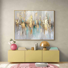 Large Original Abstract Gold Wall Art Abstract Paintings Online Contemporary Artwork For Living Room