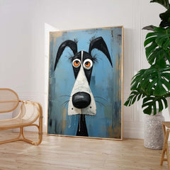 Large Puppy Artwork Abstract Lovely Dog Acrylic Painting Impressionism Animal Oil Painting Home Decor