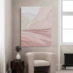 Pink Texture Abstract Art Painting Large Minimalist Pink Wall Art 3D Texture Art Original Oil Painting