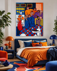 Expressive Figurative Art Canvas For Dining Room And Kitchen Decor
