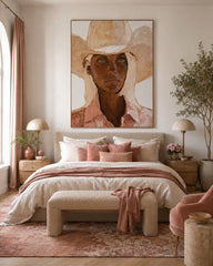 Expressive Figure Painting With Textured Brushstrokes For Gallery Wall