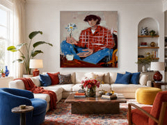 Expressive Figure Painting With Rich Texture Handmade Oil And Acrylic Artwork