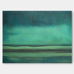 Original Green Minimalist Abstract Acrylic Painting Large Wall Art Modern Texture Abstract Oil Painting Home Decor