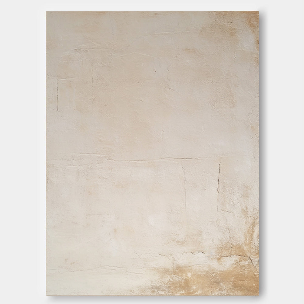 Original Wall Art Texture Beige Minimalist Oil Painting On Canvas Large Abstract acrylic painting For Living Room