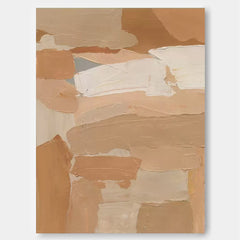 Modern Texture Warm Brown Wall Art Colorful Abstract Oil Painting On Canvas Large Original Acrylic Painting For Living Room