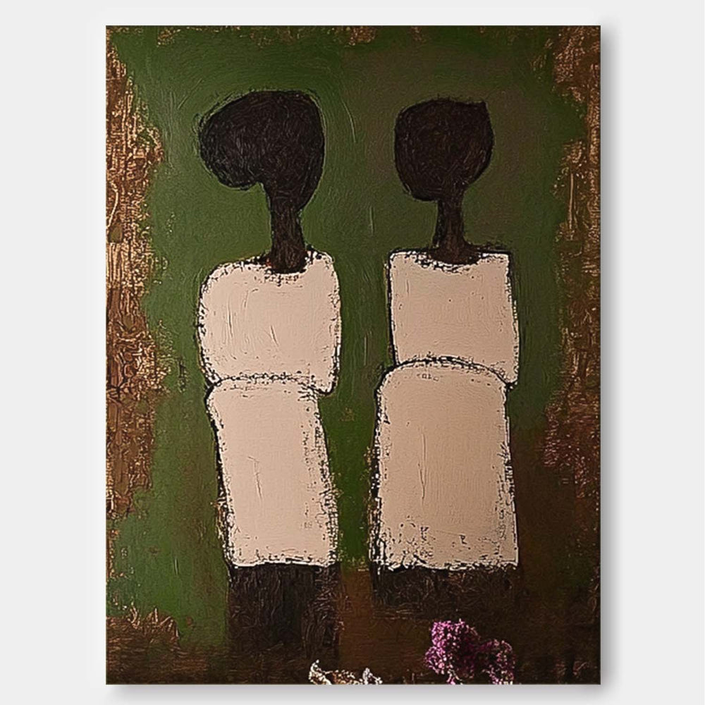 Original Portrait Wall Art Minimalism Figure Acrylic Painting Abstract Oil Painting Canvas For Living Room