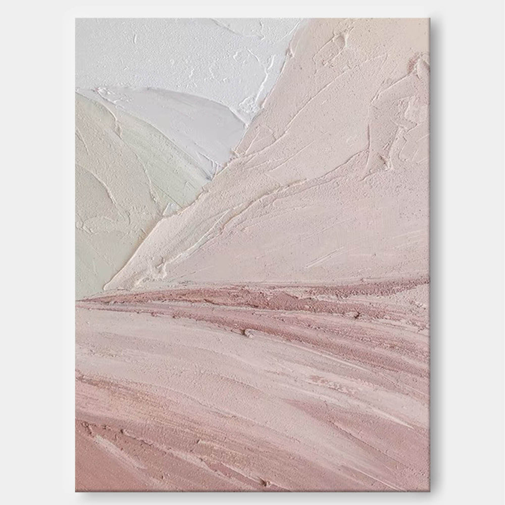 Pink Texture Abstract Art Painting Large Minimalist Pink Wall Art 3D Texture Art Original Oil Painting