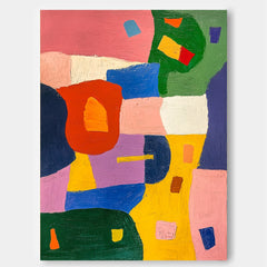 Abstract Wall Art Original Irregular Geometric Shapes Painting Acrylic painting Fashion Art Home Decor