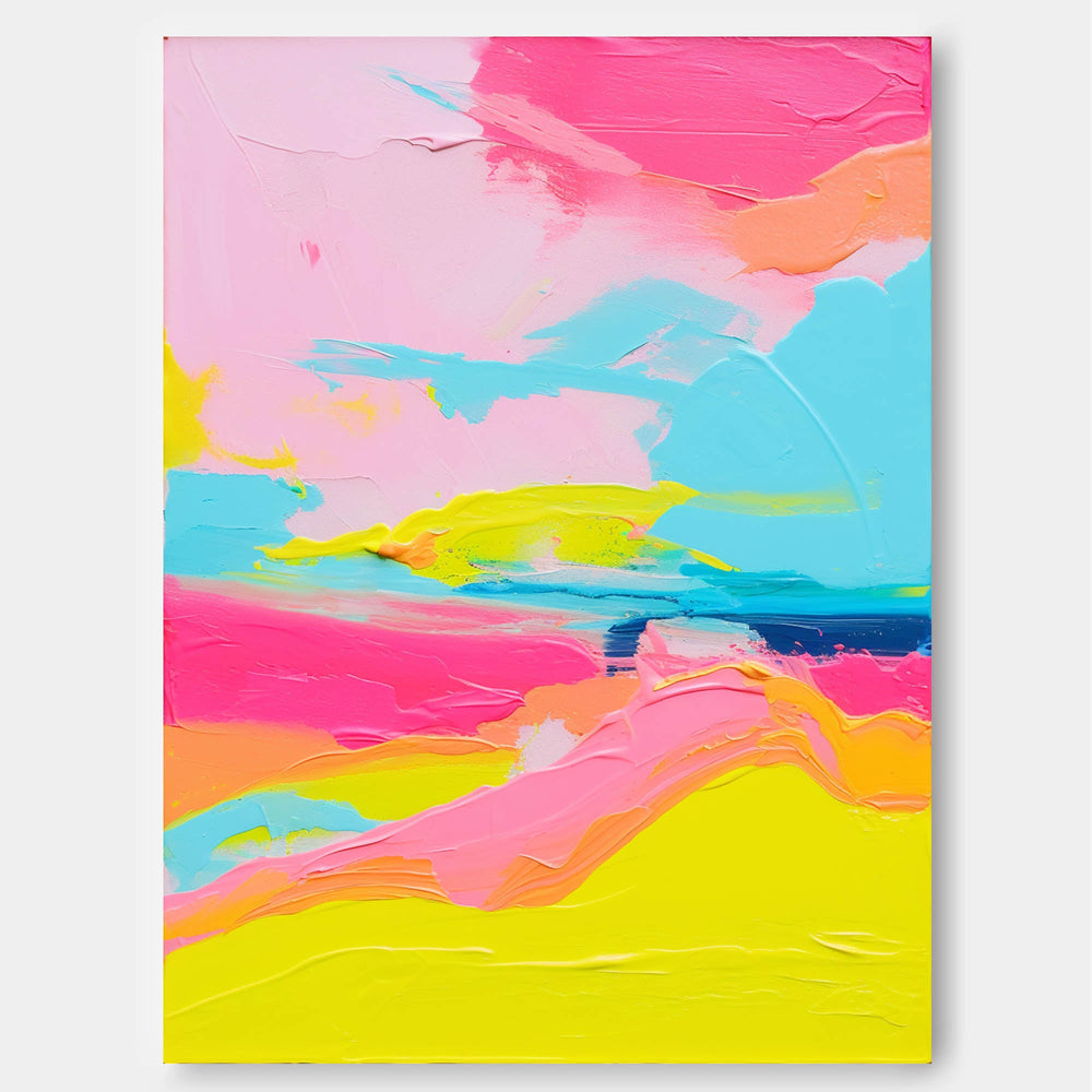 Large Colorful Original Painting Abstract Oil Painting On Canvas Modern Texture Wall Art Bright Colorful For Living Room