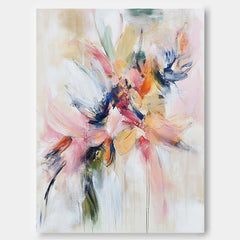 Modern Minimalist Wall Art Original Acrylic Painting Wall Art Abstract Fireworks Oil Painting on Canvas