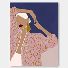 Abstract Character Image oil Painting On Canvas Original Wall Art Minimalist Modern Nordic Style