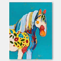 Minimalism Graffiti Animal Oil Painting Modern Horse Abstract Wall Art Large Acrylic Painting Home Decor