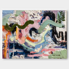 Colorful Irregular Graffiti Artwork Abstract Oil Painting Texture Acrylic painting Original Wall Art