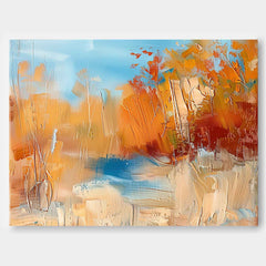 Color Abstract Landscape Oil Painting On Canvas Framed Texture High Quality Wall Art Original Scenery Artwork
