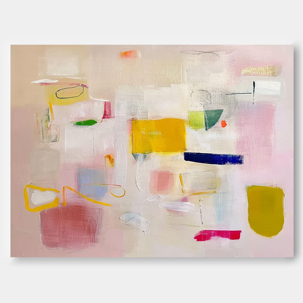 Original Wall Art Vibrant Pink Buy Abstract Paintings Online Large Cute Abstract Oil Painting For Living Room