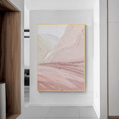 Pink Texture Abstract Art Painting Large Minimalist Pink Wall Art 3D Texture Art Original Oil Painting