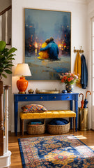 Romantic Couple Painting City View Modern Oil Art For Living Room Decor