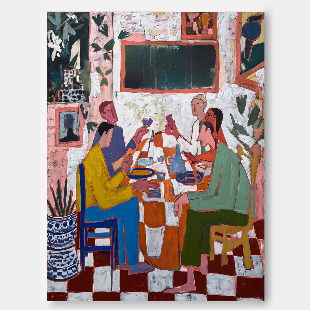Expressive Figurative Art With Rich Texture Ideal For Contemporary Living Spaces