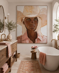Expressive Figure Painting With Textured Brushstrokes For Gallery Wall