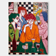 Unique Dinner Party Themed Canvas Art For Housewarming Gift Idea