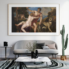 Venus and Adonis Oil Painting Reproduction (Titian, 1554)