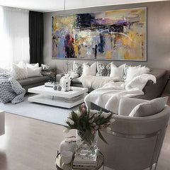 Zoom – Abstract Oil Painting with Bold Colors and Dynamic Texture
