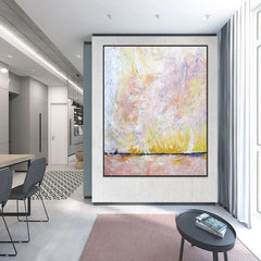 Petite – Abstract Pastel Painting on Canvas for Modern Minimalist Decor
