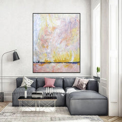 Petite – Abstract Pastel Painting on Canvas for Modern Minimalist Decor