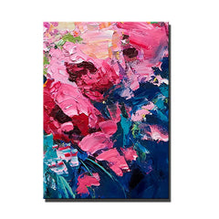 Kiss of Spring-Abstract Pastel Painting – Textured Hand-Painted Wall Art for Modern Decor