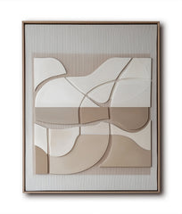 Beige Minimalist Textured Oil Painting