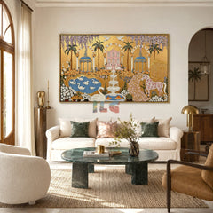 Blush Chateau Garden – Ornate Gold Botanical Wall Art