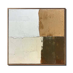 Earthy Balance-Handmade Wabi – Wabi-Sabi Textured Abstract Wall Art