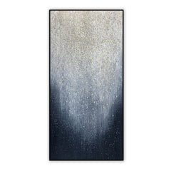 Heaven Sky – Minimalist Abstract Oil Painting with Soft Cascading Texture