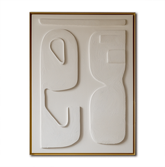 Harmonic Forms-Minimalist Geometric Wall Art – Handmade 3D Textured Abstract Decor