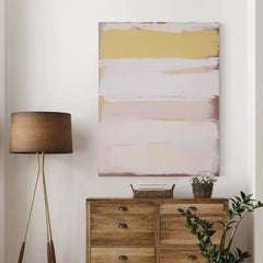 Large Minimalist Yellow White Painting Wall Art Abstract Texture Painting Yellow Minimalist Canvas Art