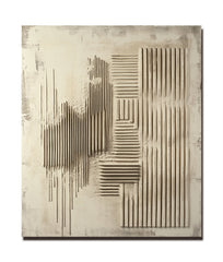 Echoes of Structure Wall Art – Wabi-Sabi Textured Abstract Wall Art