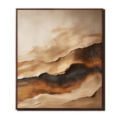 Golden Horizon – Textured Abstract Landscape Painting for Modern Decor