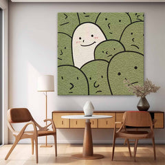Modern Minimalist Canvas Acrylic Painting Large Interesting Simple Strokes Abstract Wall Art For Living Room