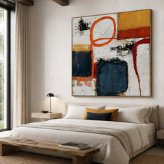 Amber Loop Abstract – Modern Geometric Wall Art