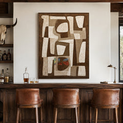Earth Tone Geometry – Abstract Organic Textured Wall Art