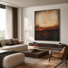 Ember Divide – Abstract Textured Wall Art