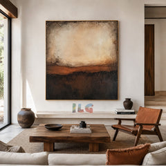 Ember Divide – Abstract Textured Wall Art