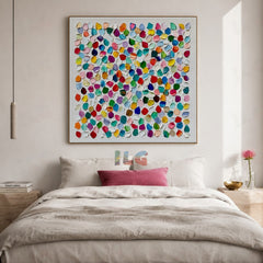 Festival Petal Array – Abstract Textured Wall Art