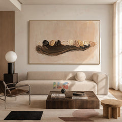 Fluid Horizon – Sculpted Drift Minimal Wall Art
