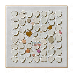 Linen Pebble Sonata – Abstract Textured Wall Art hand-painted wall art