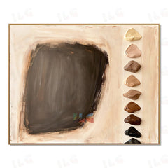 Monochrome Form – Sculpted Contrast Minimal Wall Art hand-painted wall art