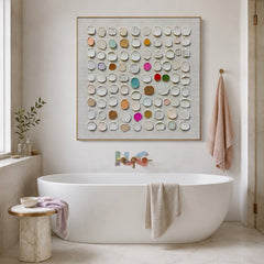 Neutral Dot Constellation – Abstract Textured Wall Art